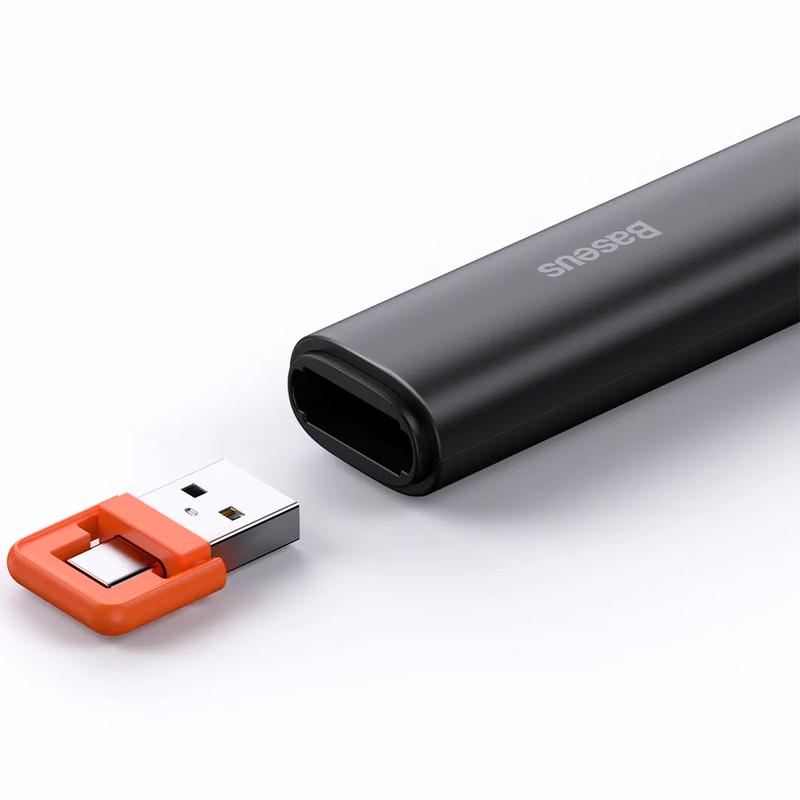Лазерна указка Baseus Dot PPT Bluetooth Wireless Presenter Laser Pointer ACFYB-B01 Black - фото 5