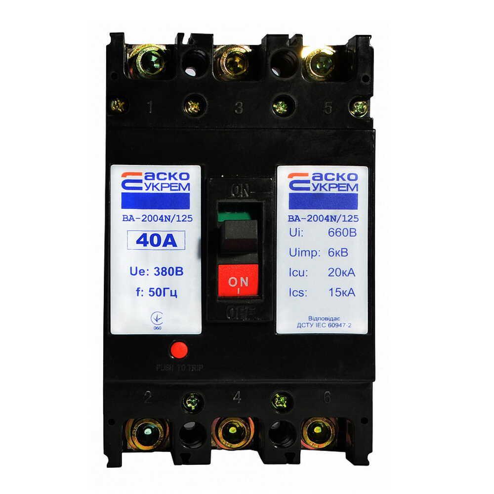 Автоматичний вимикач АСКО-УКРЕМ ВА-2004N/125 3р 40А (A0010040077)