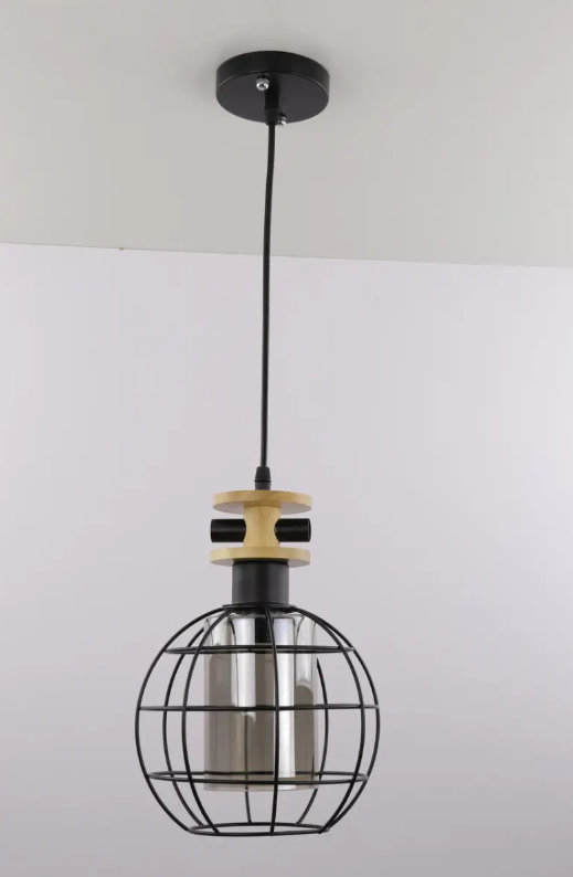 Люстра потолочная подвесная в стиле LOFT 12166/1-big-gr Черный (NA005094)