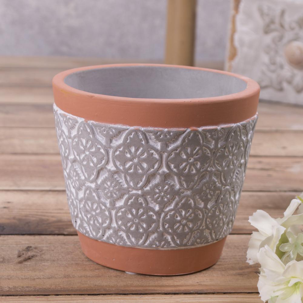 Кашпо бетонное среднее 10 см (4679-2)