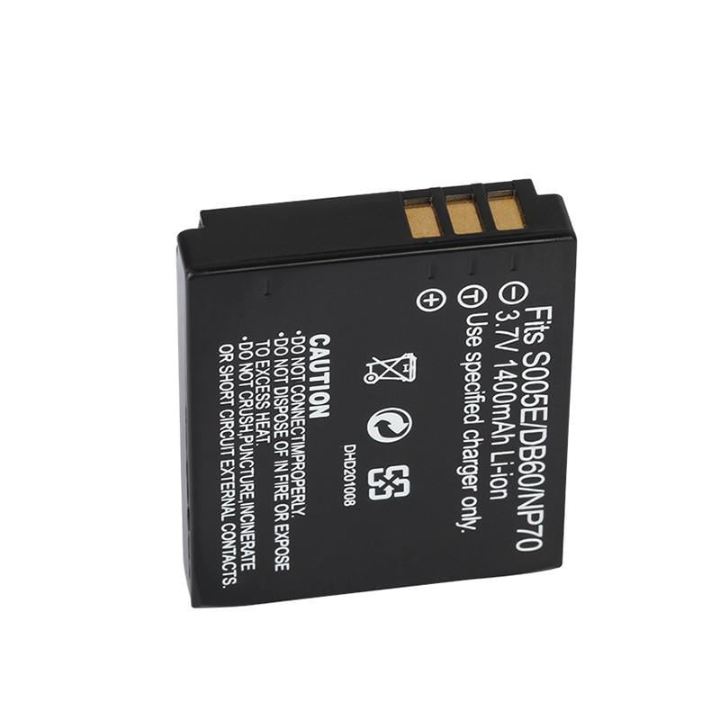 Аккумулятор для камер Panasonic CGA-S005E DMW-BCC12 NP-70 BP-DC4 D-LI106 DB-60 IA-BH125C аналог 1400 ma