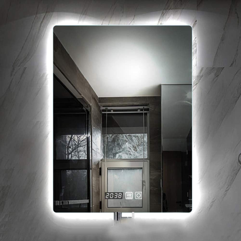 Зеркало Dim Dzerkal POGIO с LED-подсветкой/сенсорным управлением/подогревом/часами/температурой/датой 70х120 см (11199)