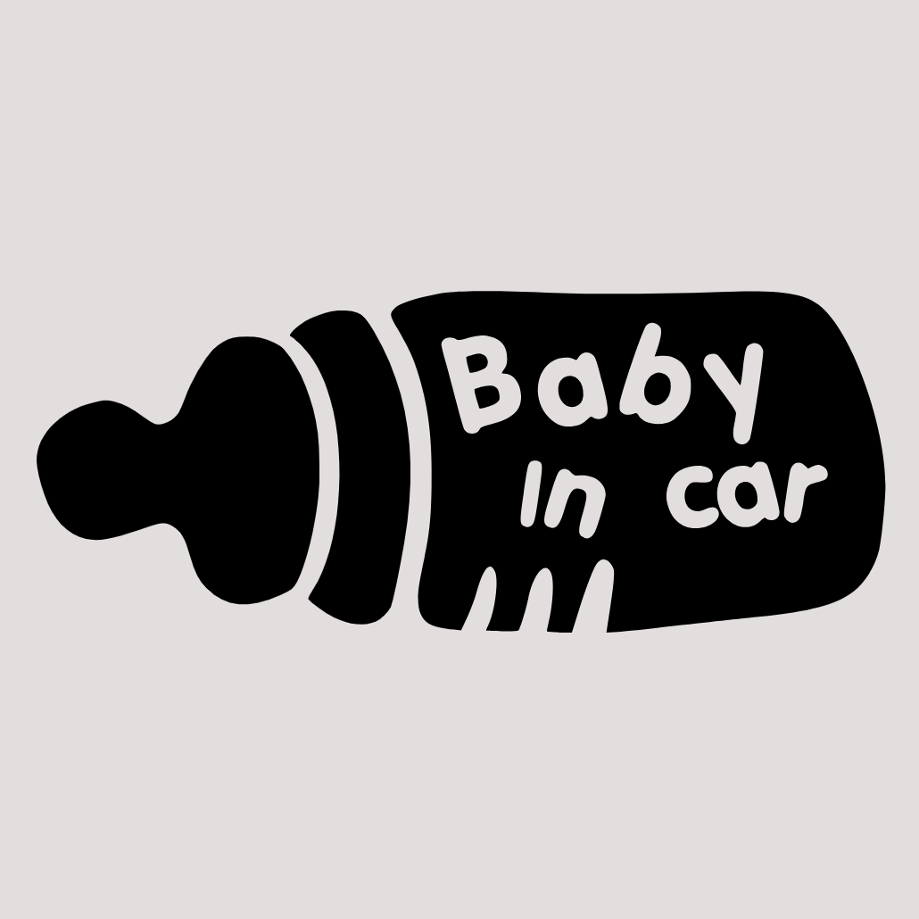 Наклейка на автомобиль виниловая Baby in Car и монтажная пленка 8x20 см (S-100-3201)