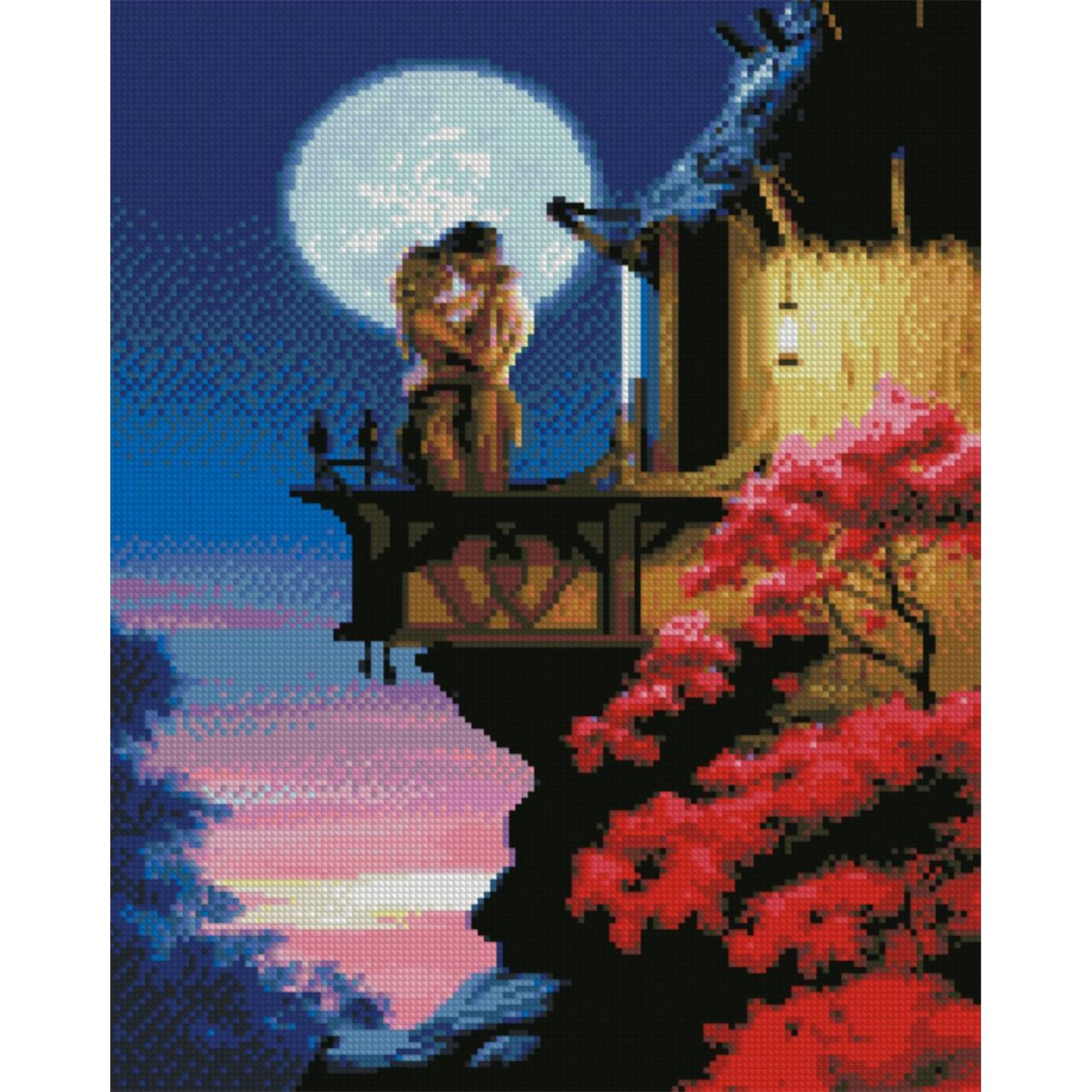 Алмазная мозаика Strateg Двое под луной 40х50 см (Str-FA20215)