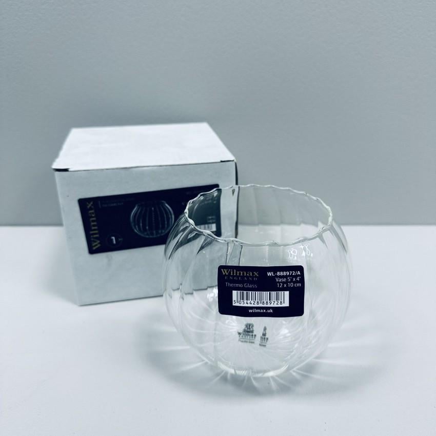 Ваза скляна кругла Wilmax Thermo Segment 888972 12х10 см (2660563047)
