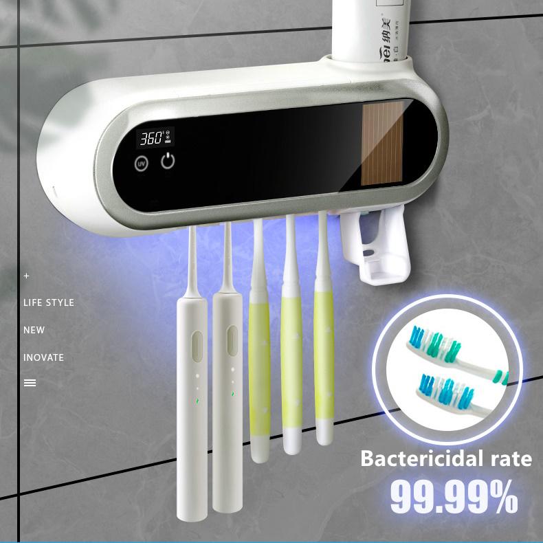 Диспенсер-дозатор для зубной пасты и щеток Toothbrush sterilizer WV-088 Premium Quality ультрафиолетовый - фото 2