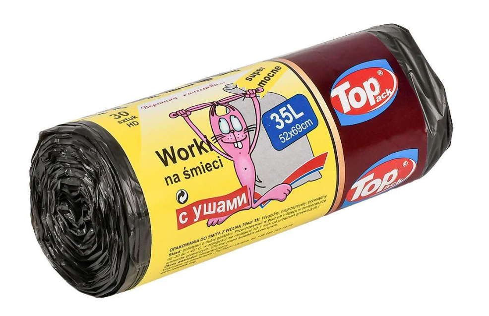 Пакеты для мусора с суперпрочными ручками TOP PACK 35 л 30 шт. 50х60 см (TP4-204-3) Пакеты для мусора с суперпрочными ручками TOP PACK 35 л 30 шт. 50х60 см (TP4-204-3)