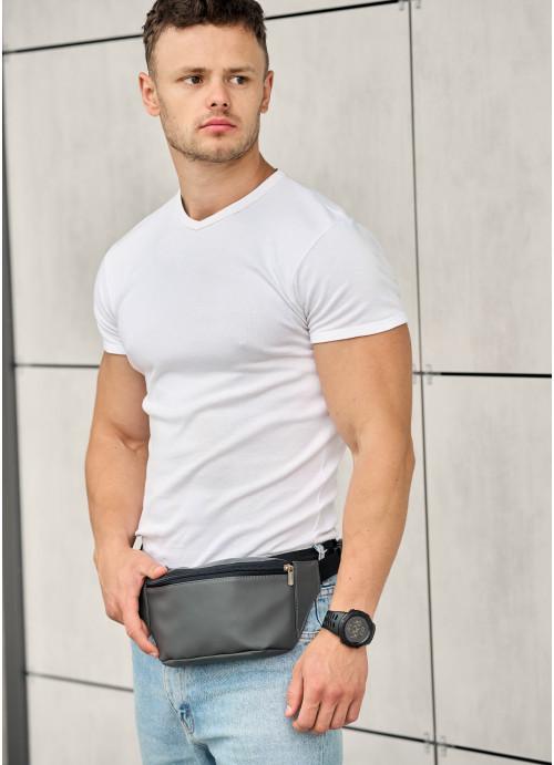 Поясная сумка мужская экокожа Черный (2618898874) - фото 6