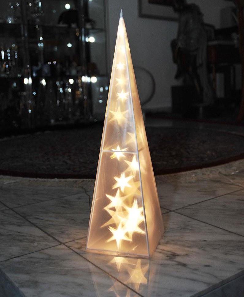 Светодиодная пирамида LightZone на батарейках с таймером Теплый белый (17548)