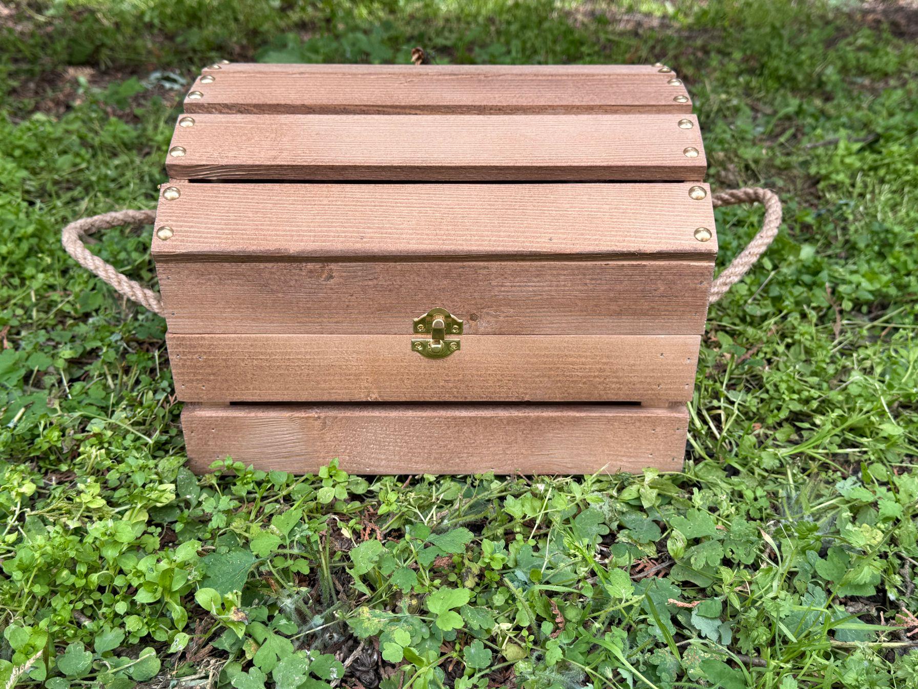 Сундук деревянный декоративный с ручками из канатов универсальный 29,5х19,5х25 см Сундук деревянный декоративный с ручками из канатов универсальный 29,5х19,5х25 см