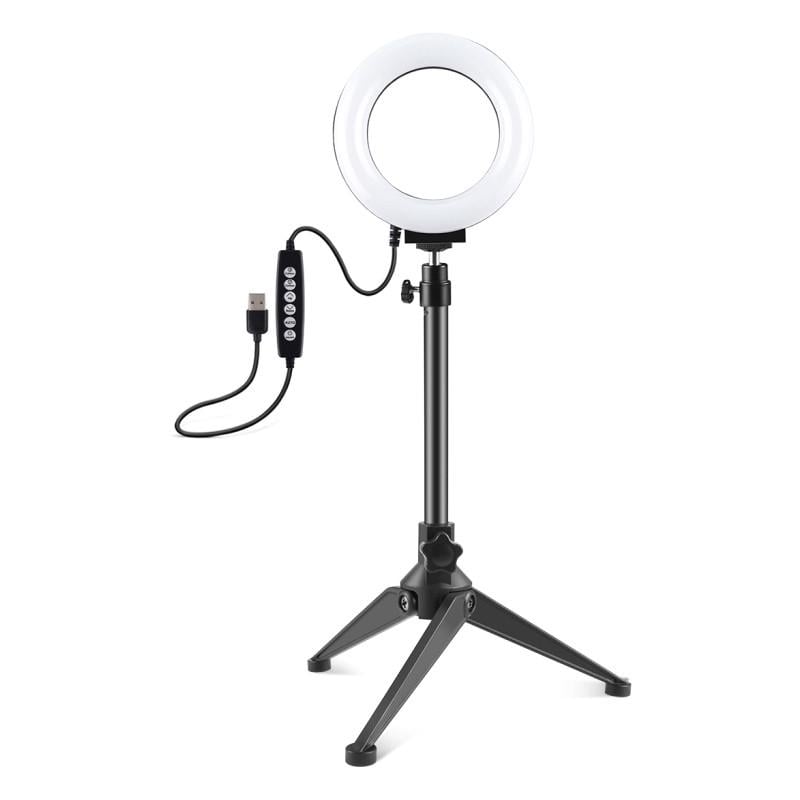 Кільцева лампа USB RGBW LED Puluz PKT3049B 4,7" та настільний штатив