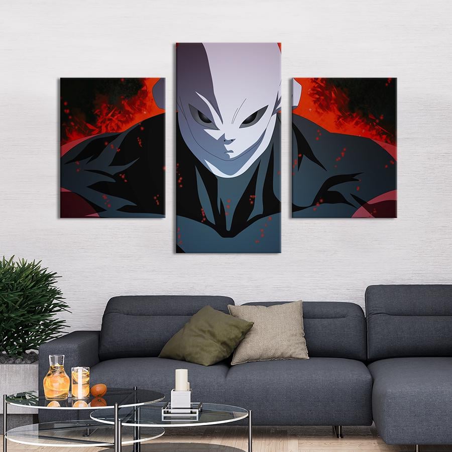 Картина на холсте триптих Jiren, Dragon Ball Super 141x90 см (1445-32)
