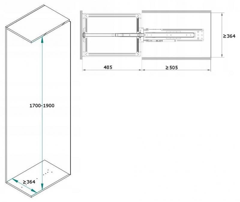 Карго Rejs Maxima Classic без направляющих 400x1700-1900 мм 5 полок Графит (WE31.0018.01.924) - фото 4 Карго Rejs Maxima Classic без направляющих 400x1700-1900 мм 5 полок Графит (WE31.0018.01.924) - фото 4
