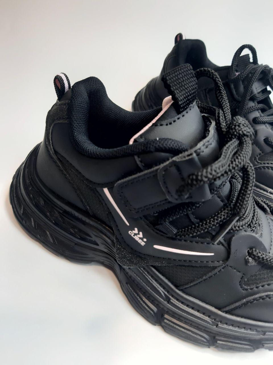 Кросівки для дівчинки Clibee р. 37 23,3 см Чорний (396-2 black) - фото 5