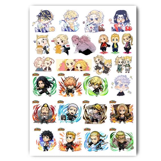 Стикеры наклейки аниме Токийские мстители А4 лист (stik_145)