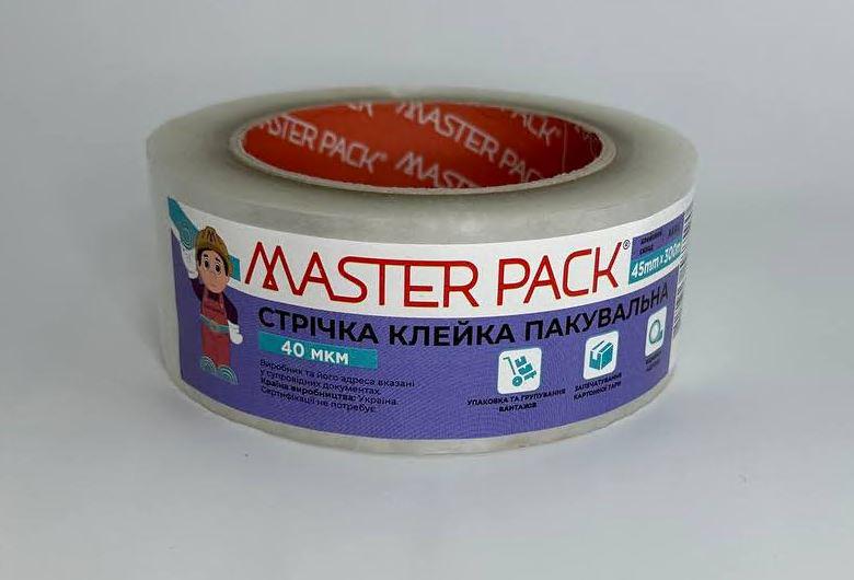 Лента упаковочная клейкая Master Pack 45 мм 300 м Прозрачный