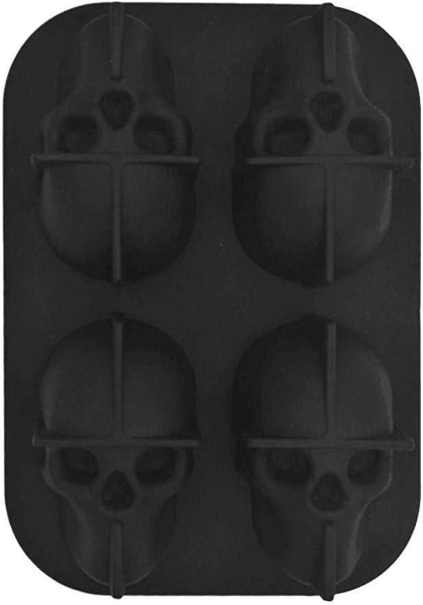 Форма для льоду силіконова Череп 4 комірки Чорний (Е051589) - фото 2 Форма для льоду силіконова Череп 4 комірки Чорний (Е051589) - фото 2