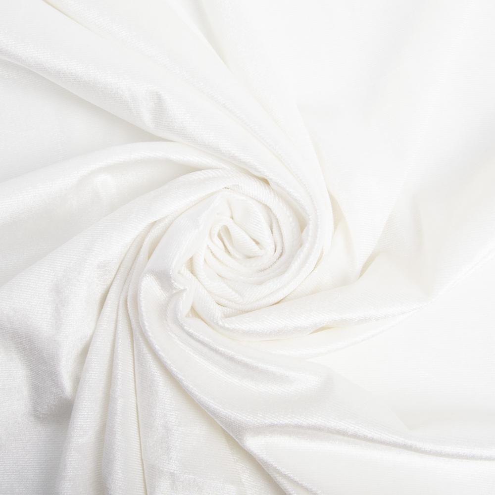 Ткань велюр однотонный молоко Ткань велюр однотонный молоко