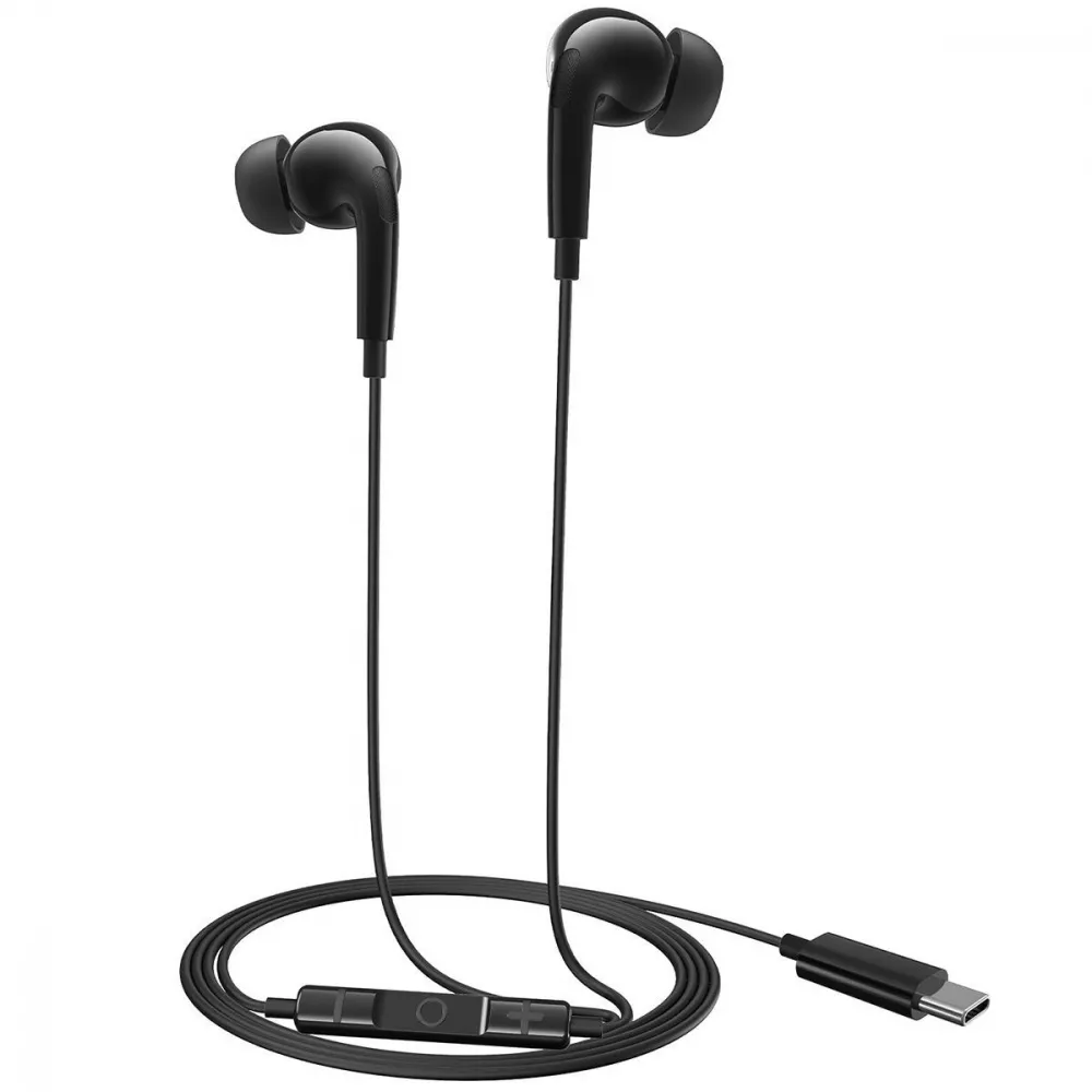 Навушники провідні з мікрофоном BASEUS Encok CZ18 USB Type-C Чорний (631527)
