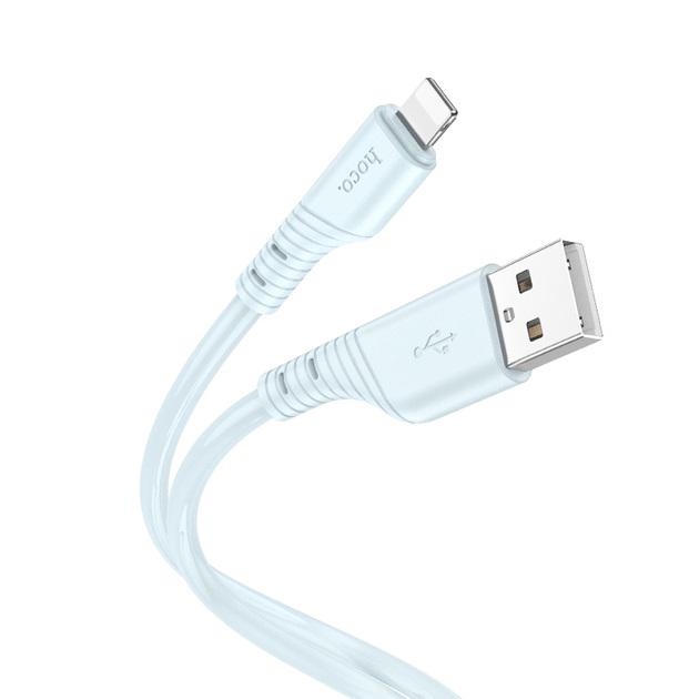 Кабель Hoco X97 Crystal Color USB to Lightning 2,4A 1 м 20W Light Blue