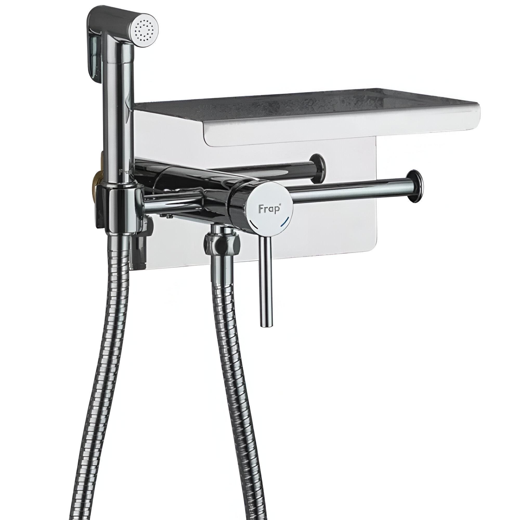 Гігієнічний душ Frap F7516 з паперотримачем та поличкою Хром (SQ-1036524) Гігієнічний душ Frap F7516 з паперотримачем та поличкою Хром (SQ-1036524)