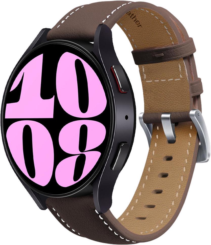 Ремінець шкіряний Folsa для Galaxy Watch 6 40 мм Dark Brown (37543-05)