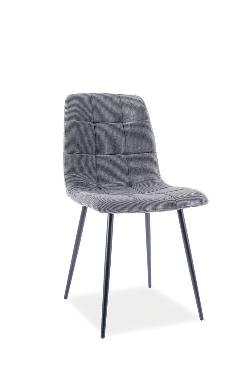 Стул Mila Sztruks вельвет Черный/Серый (MILASCSZ)