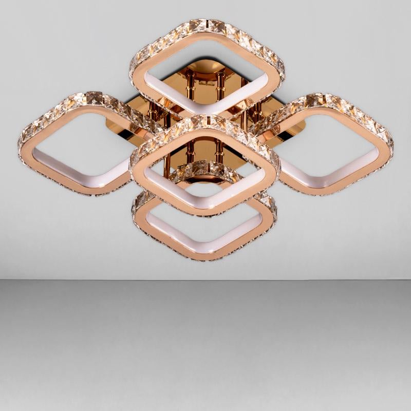 Потолочная люстра LED Light House SY-18289/5B DIMMER 400х400х140 мм 200W Золотистый