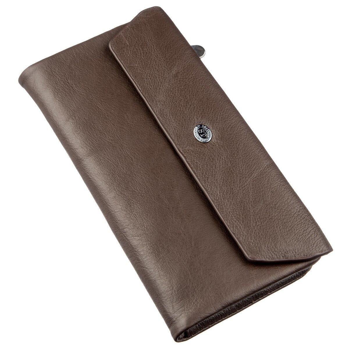 Кошелек-клатч женский ST Leather 18841 из натуральной кожи Коричневый (168-136-18841) Кошелек-клатч женский ST Leather 18841 из натуральной кожи Коричневый (168-136-18841)