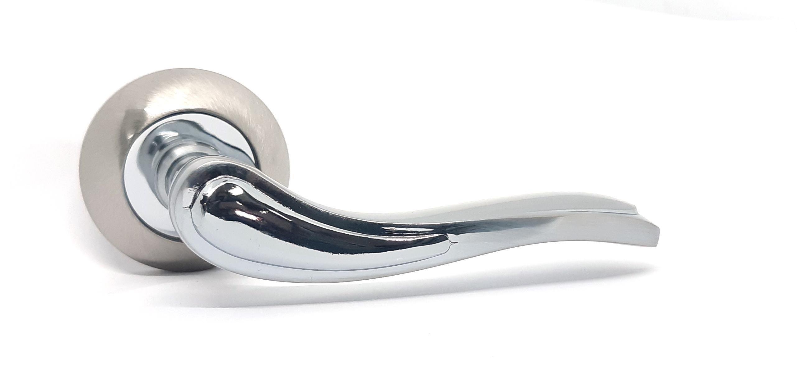 Ручка Kedr на розетке R10.064-AL SN/CP матовый Никель/Хром полированный Ручка Kedr на розетке R10.064-AL SN/CP матовый Никель/Хром полированный