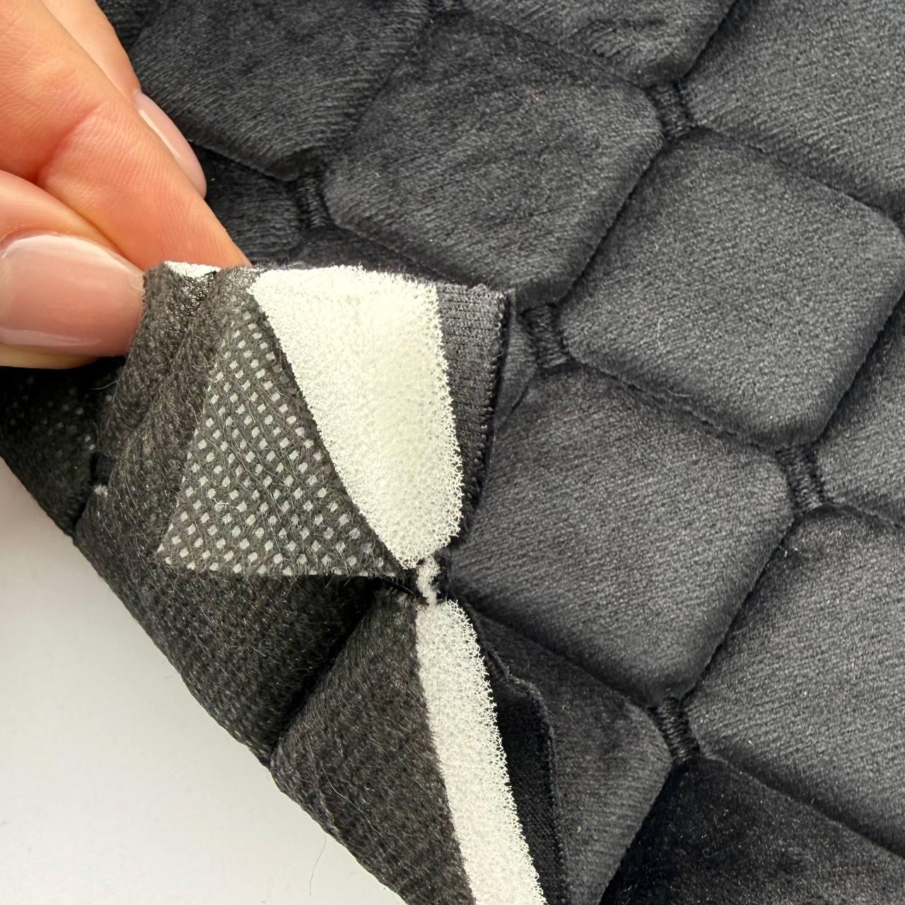 Автоткань велюр на поролоне Kora 1,4 м 1 пог. м Серый (ww-6) - фото 3 Автоткань велюр на поролоне Kora 1,4 м 1 пог. м Серый (ww-6) - фото 3