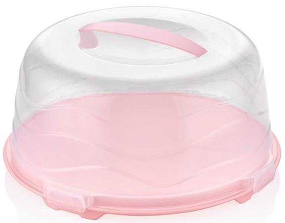 Тортница круглая R-Plastic d высота 34 см 16 см 22005 Пудровый (AN005843)