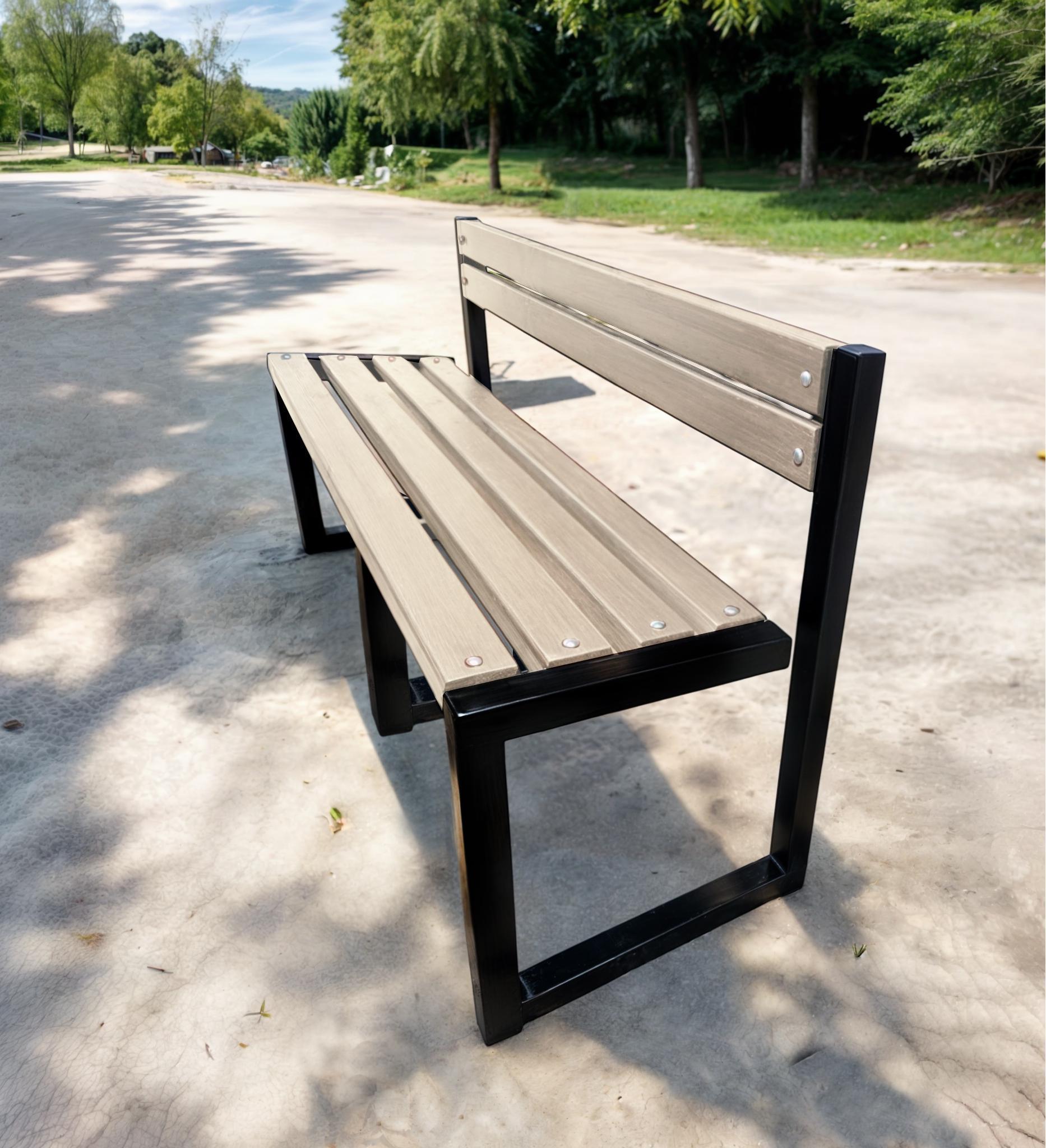 Лавка садова ТОБІ ШО Лофт Бенч зі спинкою без підлокітників 2 м Слонова кістка (25589146) - фото 3 Лавка садова ТОБІ ШО Лофт Бенч зі спинкою без підлокітників 2 м Слонова кістка (25589146) - фото 3