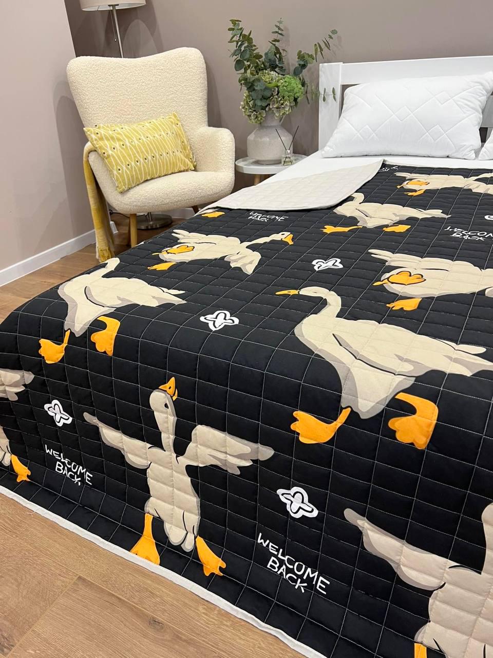 Ковдра дитяча з малюнком гусей двостороння 150х210 см Чорний - фото 8 Ковдра дитяча з малюнком гусей двостороння 150х210 см Чорний - фото 8