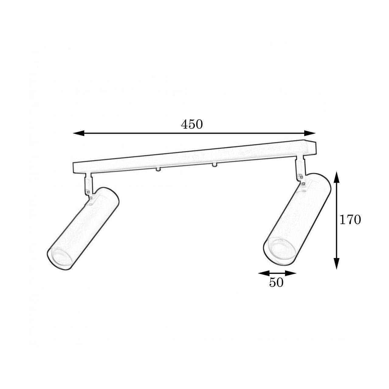 Світильник стельовий MSK Electric з поворотними плафонами під лампу Е27 Алюміній (NL 1750-2 AL) - фото 5