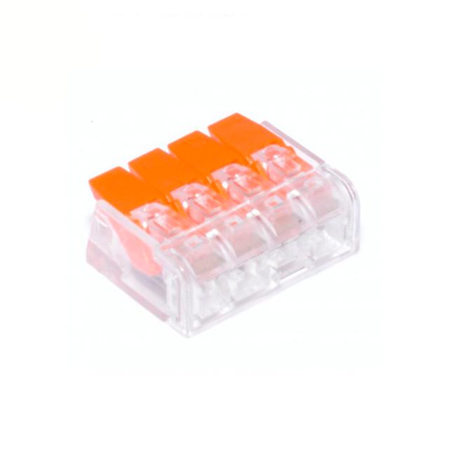 Клемма соединительная Tactix 0,1-4 мм2 32А 1-3 одинарная 19,5х24,5х9,8 мм Оранжевый (BH-414)