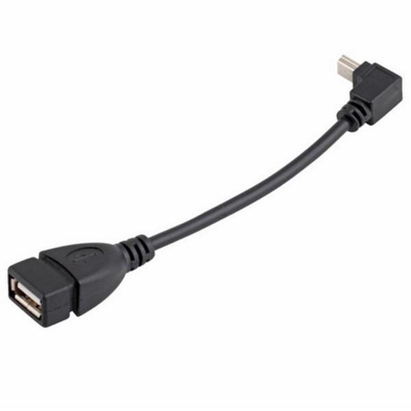 Кабель-переходник угловой SUNROZ OTG Mini USB Male-USB Female (A48523)