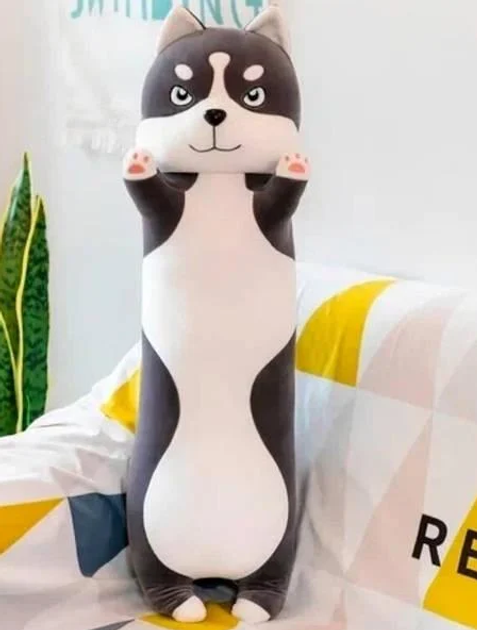 М'яка іграшка дитяча Хаскі-батон 70 см - фото 2 М'яка іграшка дитяча Хаскі-батон 70 см - фото 2