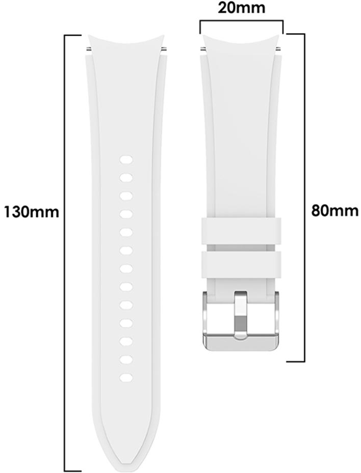 Ремешок Jsota для Galaxy Watch 4 Classic 42 мм White (30834-29) - фото 4 Ремешок Jsota для Galaxy Watch 4 Classic 42 мм White (30834-29) - фото 4