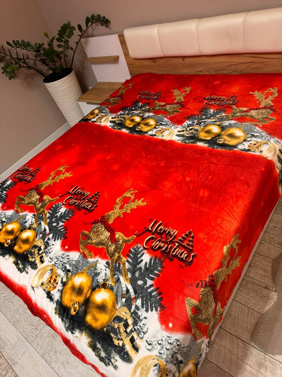 Плед флисовый 200х220 см Красный (22936465)