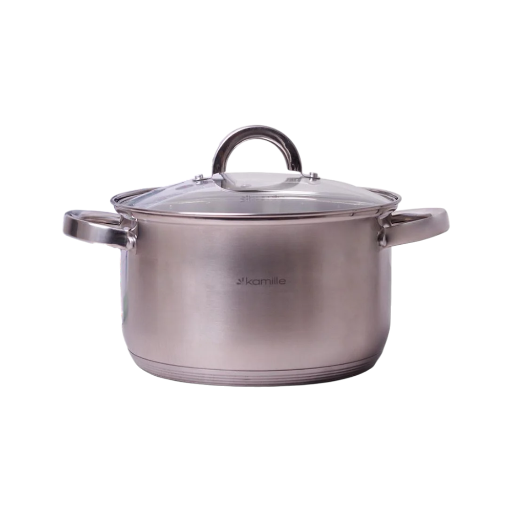 ᐉ Кастрюля с крышкой Kamille из нержавеющей стали 5,1 л (5622)
