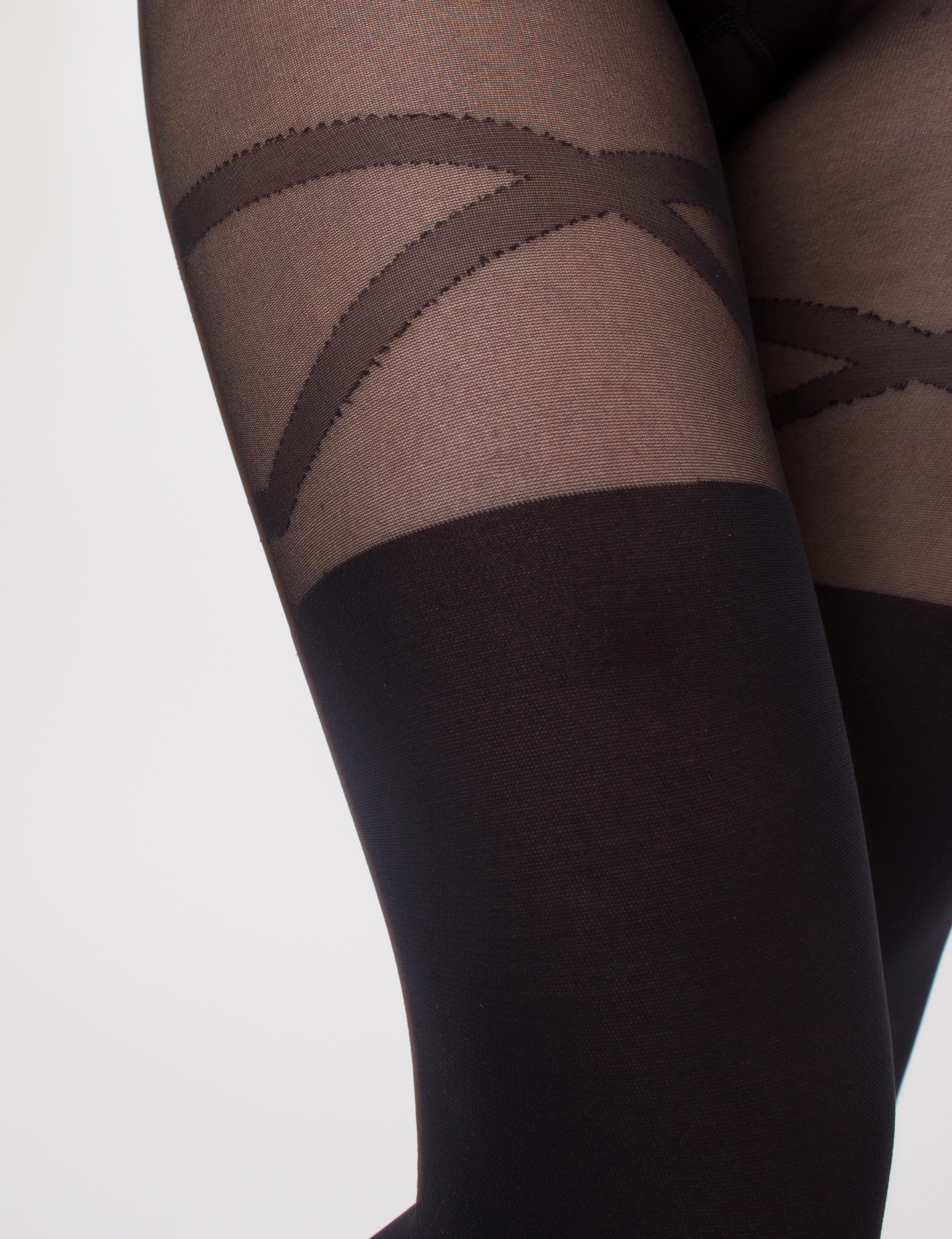 Колготи жіночі Giulia TREND/UP з імітацією панчох 60 4 р. 3 Black/Nero (4823116904194) - фото 2 Колготи жіночі Giulia TREND/UP з імітацією панчох 60 4 р. 3 Black/Nero (4823116904194) - фото 2