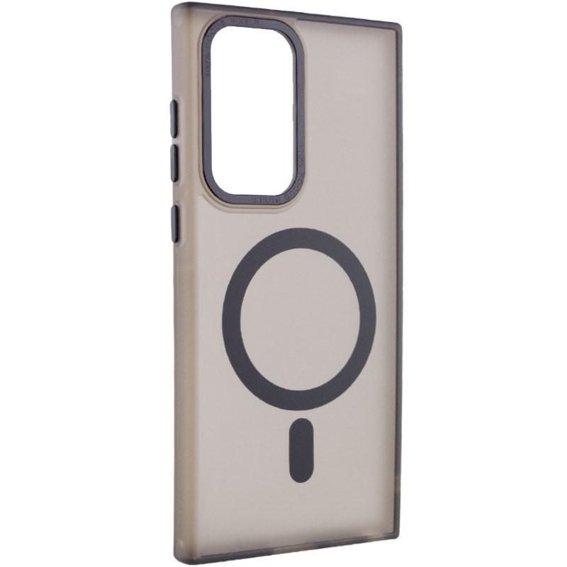 Противоударный Чехол TPU Lyon frosted with MagSafe для Samsung Galaxy S22 Ultra Black