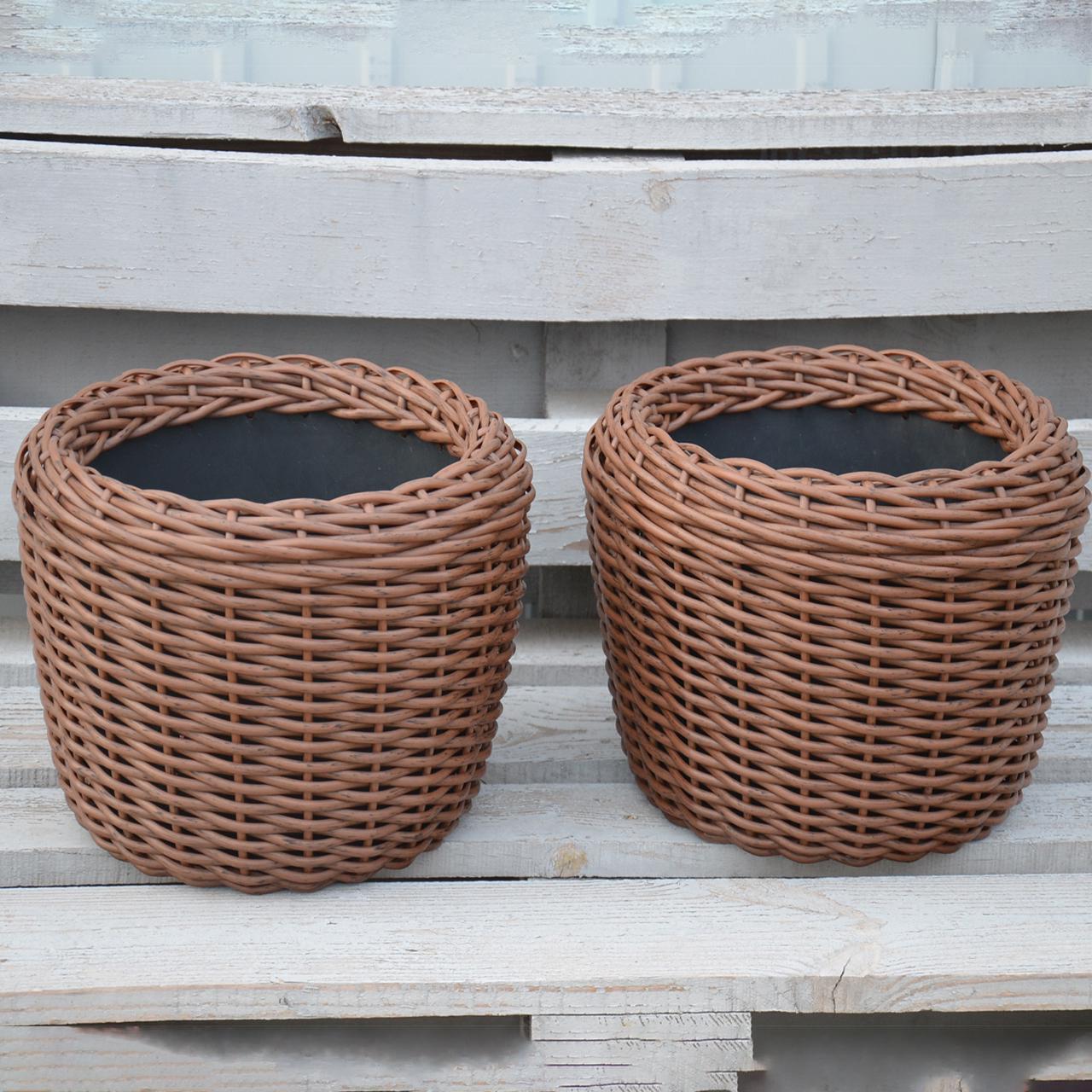 Кашпо для растений из искусственного ротанга 12 л Молочный шоколад (11717135) - фото 3 Кашпо для растений из искусственного ротанга 12 л Молочный шоколад (11717135) - фото 3