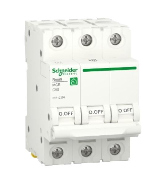 Автоматический выключатель Schneider RESI9 50А 3P кривая термомагнитная IP20 (24546)