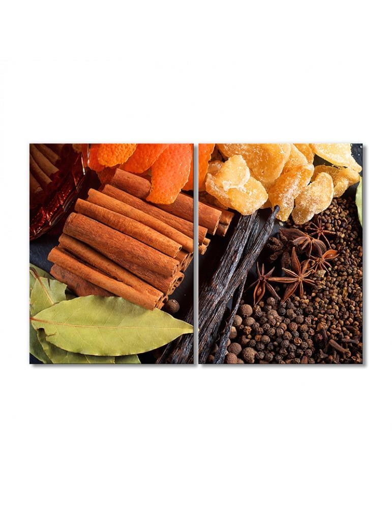 Картина модульная Пряности для глинтвейна 2 модуля 30х45 см