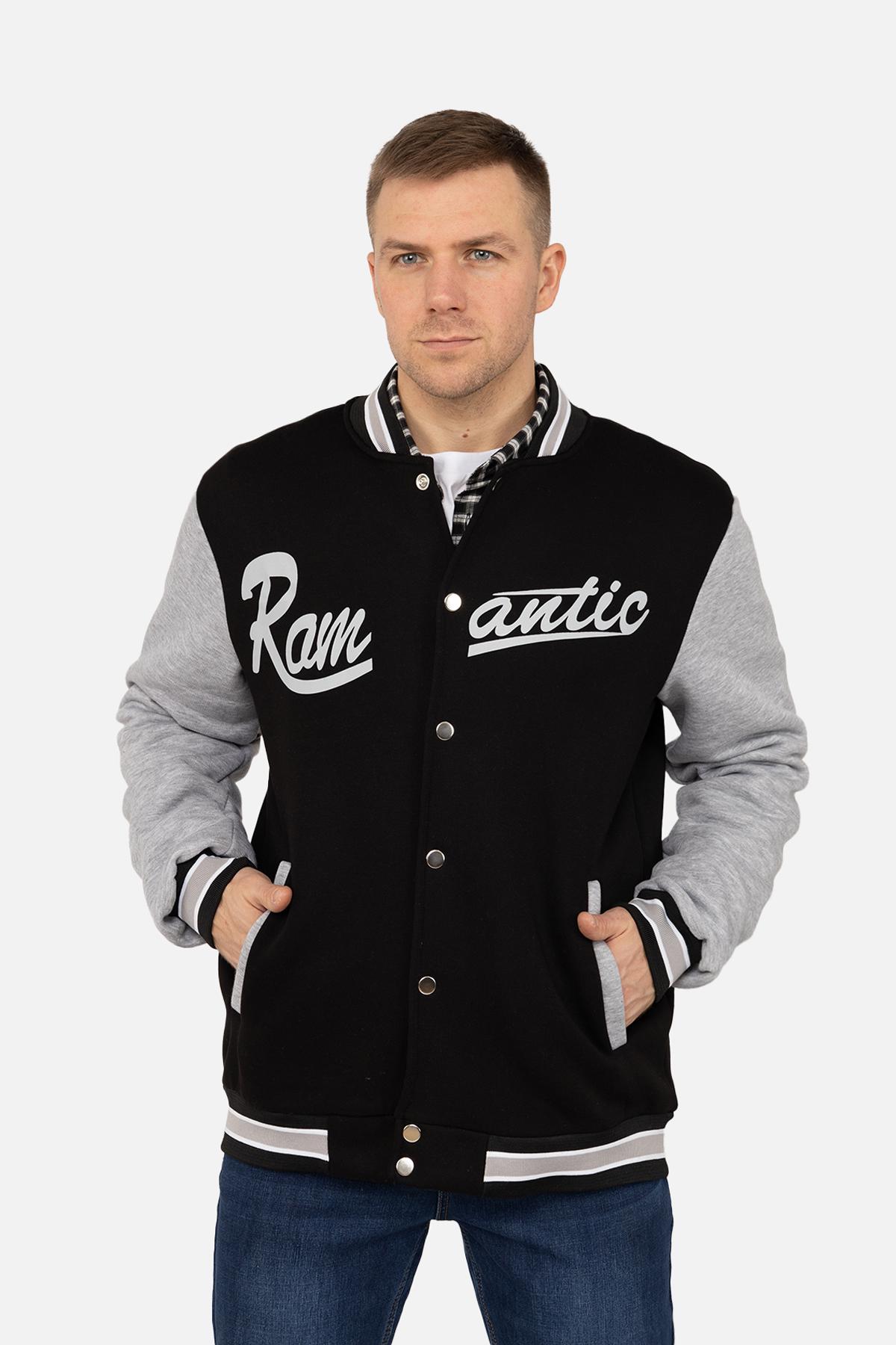 Бомбер мужской ЦБ-00262200 р. 54 Черный (SKT001029258) - фото 2