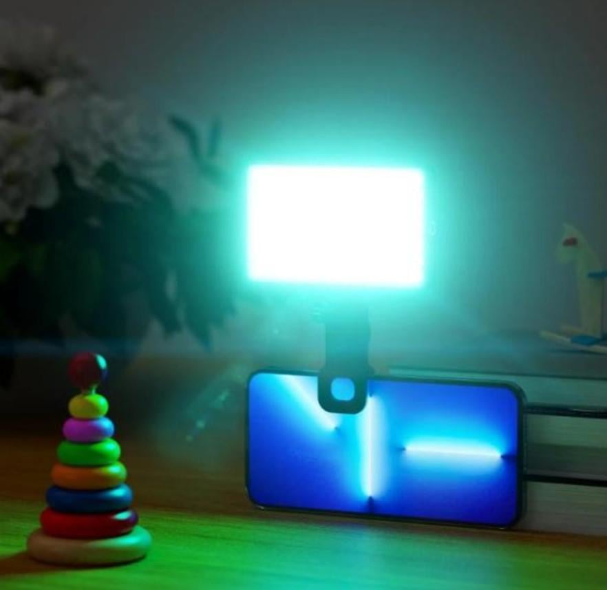 Лампа світлодіодна акумуляторна RGB прямокутна 12,5х7,3 см на прищіпці підсвічування (548) - фото 4