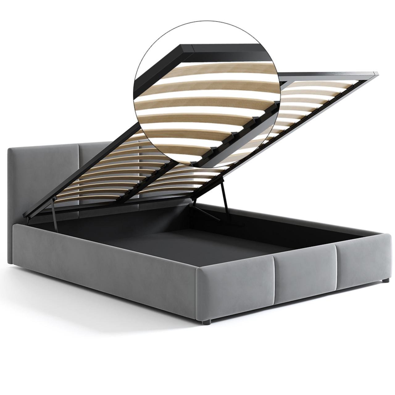 Ліжко двоспальне Doros Мона підйомний механізм 160x200 см Сірий (DRS-011391) - фото 9 Ліжко двоспальне Doros Мона підйомний механізм 160x200 см Сірий (DRS-011391) - фото 9