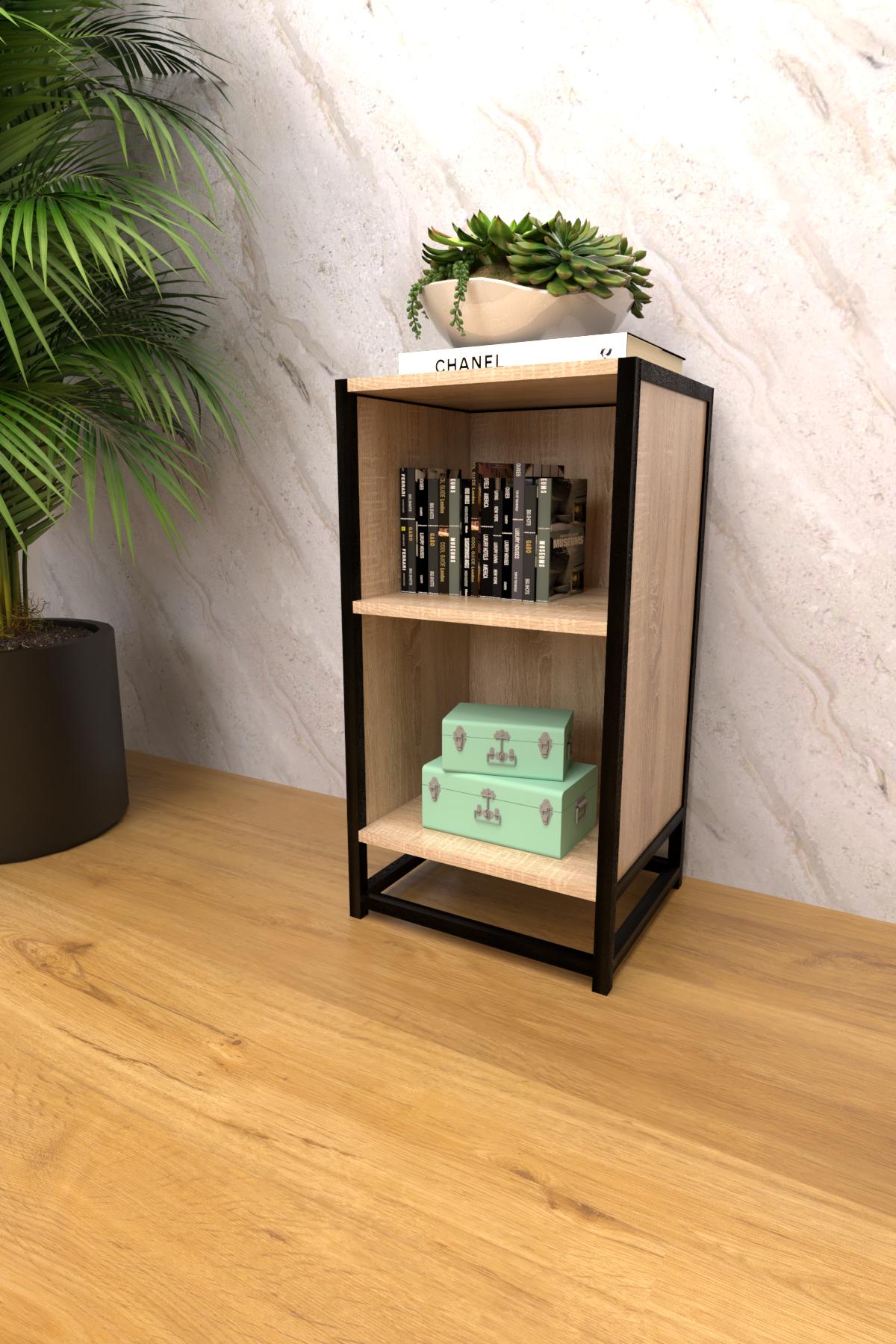 Тумба-стеллаж EcoLoft Виллановая DSP-1275-6 в стиле лофт Дуб Сонома (29876310) - фото 3 Тумба-стеллаж EcoLoft Виллановая DSP-1275-6 в стиле лофт Дуб Сонома (29876310) - фото 3